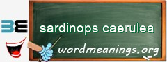 WordMeaning blackboard for sardinops caerulea